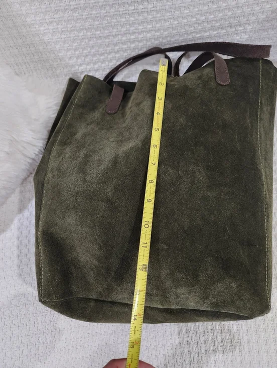 Suede Tote Bag, Hobo Bag, Shoulder Bag, Gorgeous Color. - Picture 7 of 11
